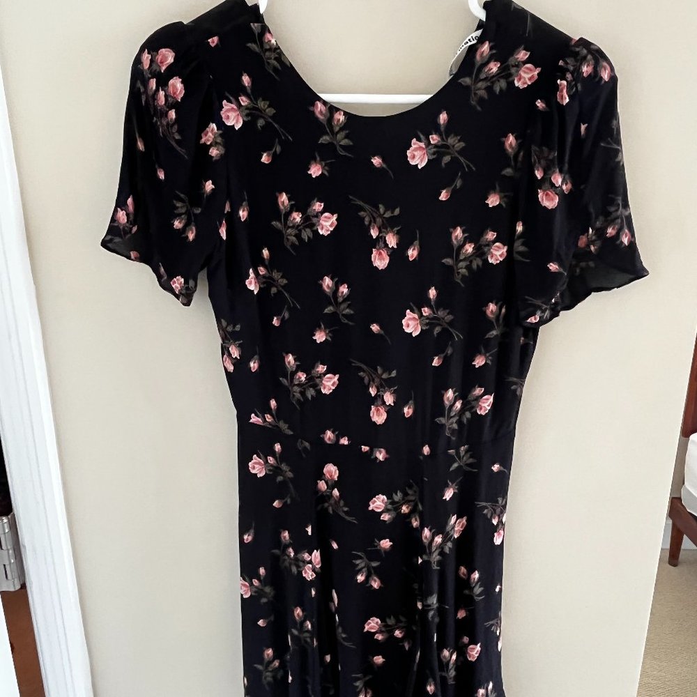 Reformation black dress with flowers